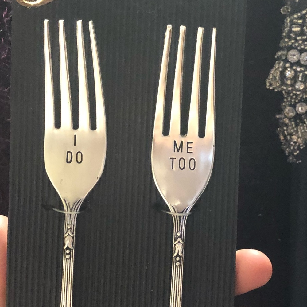 Mud Pie Wedding Forks I Do, Me Too